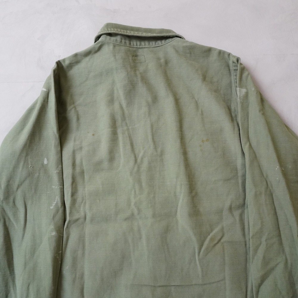 Vintage OG-107 Military Fatigue Shirt Medium Mens 60s 70s Green Army Olive Drab - Picture 5 of 7